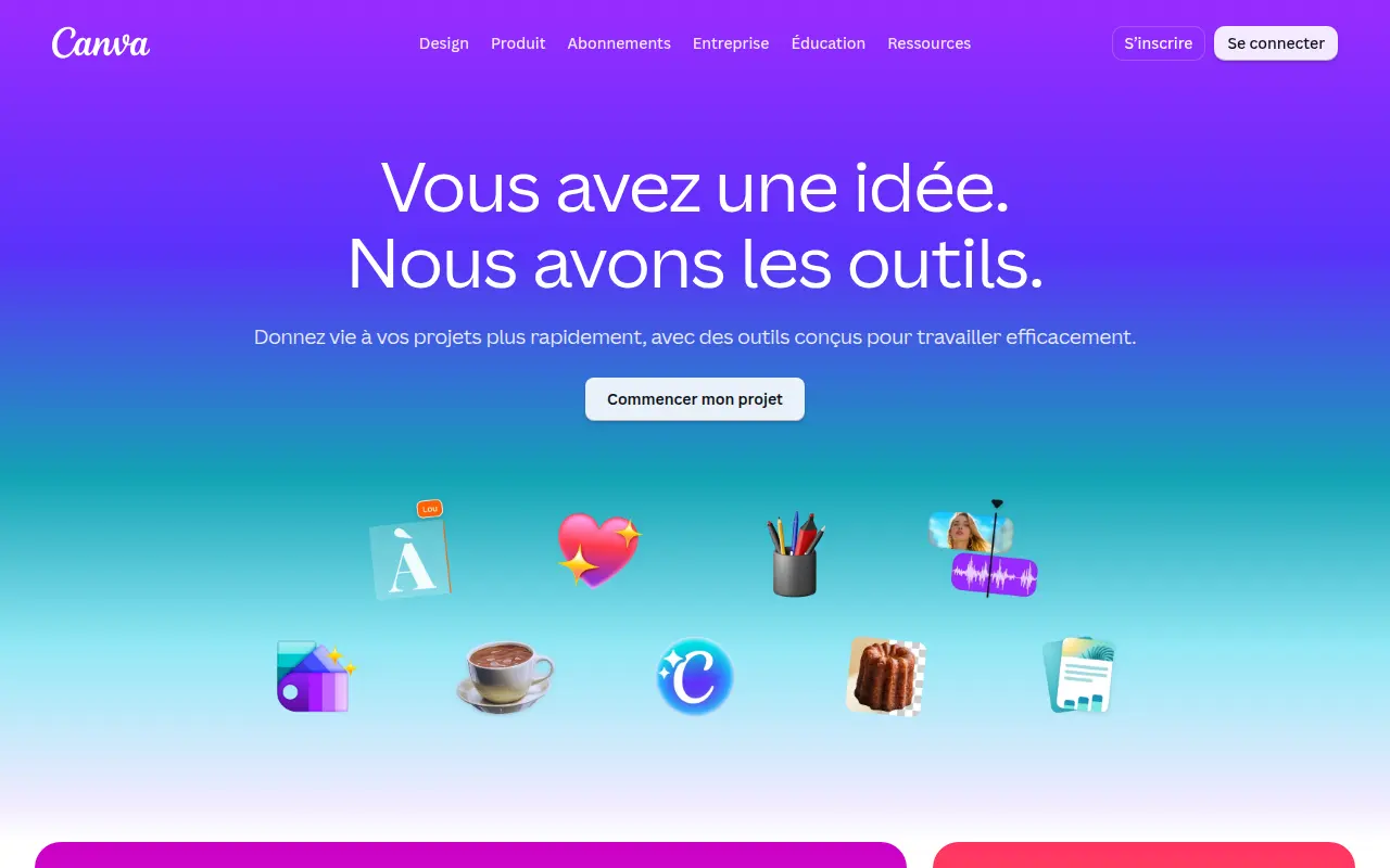 Page publique de Canva