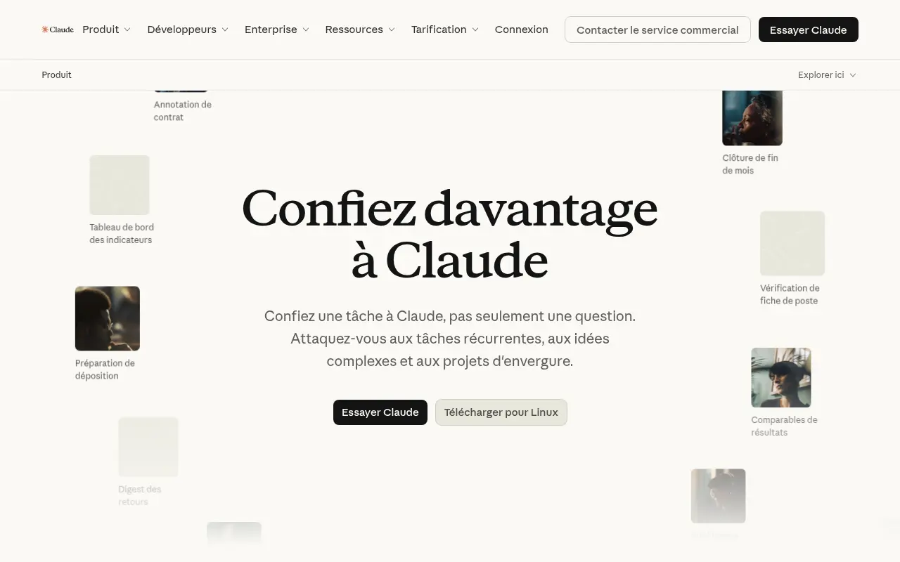 Page publique de Claude