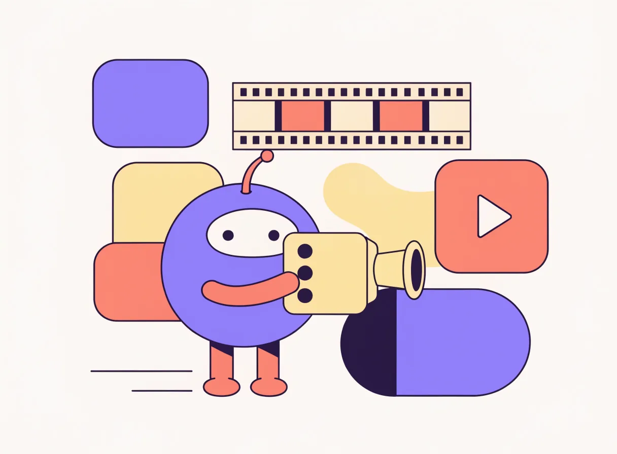 Amigo filme avec une caméra, entouré de pellicule