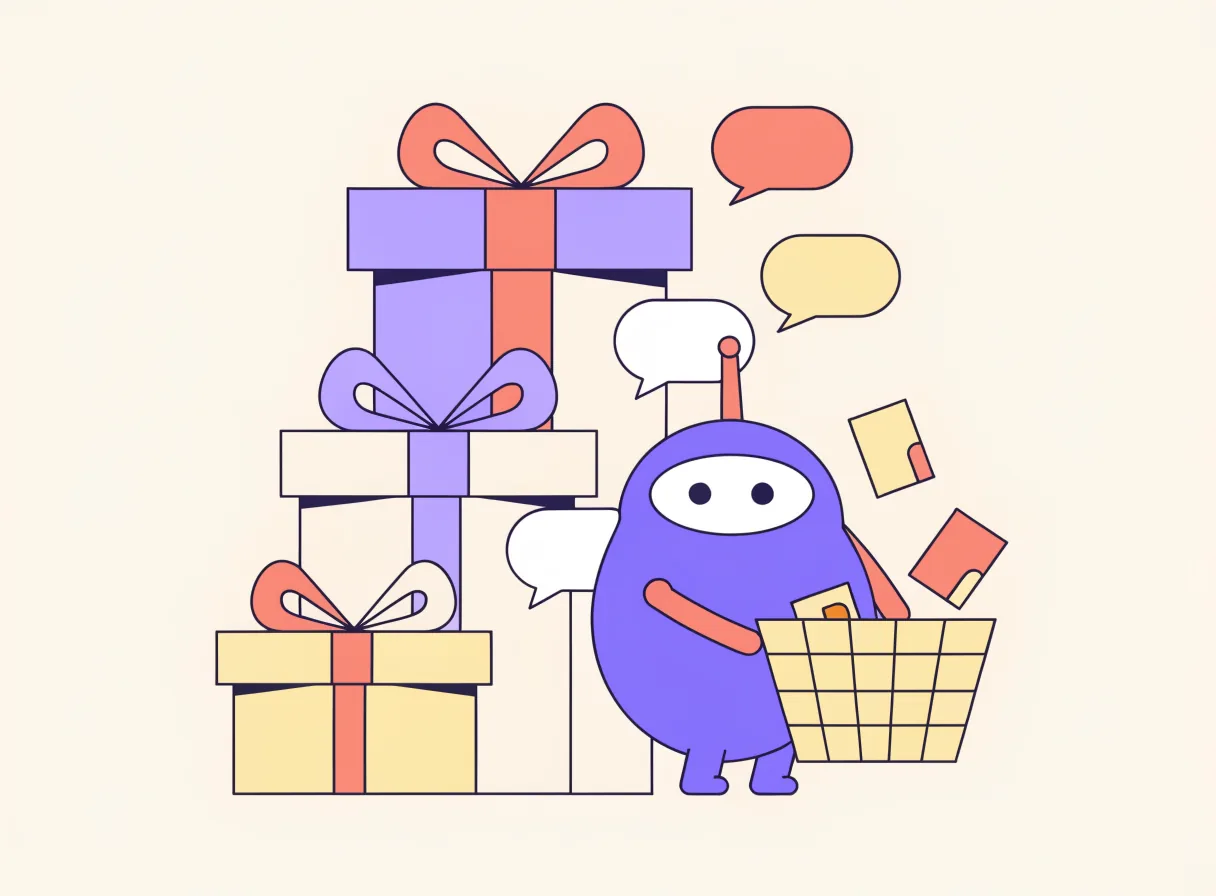 Amigo choisit des assistants gratuits dans des paquets cadeaux