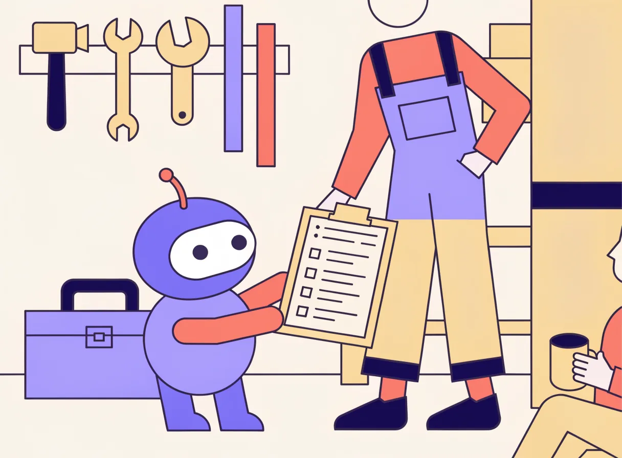 Amigo tend un devis à un artisan dans son atelier
